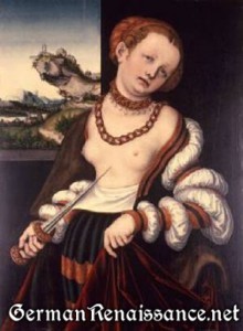 Suicide of Lucretia by Lucas Cranach the Elder (Hoston Gallery of Fine Art)